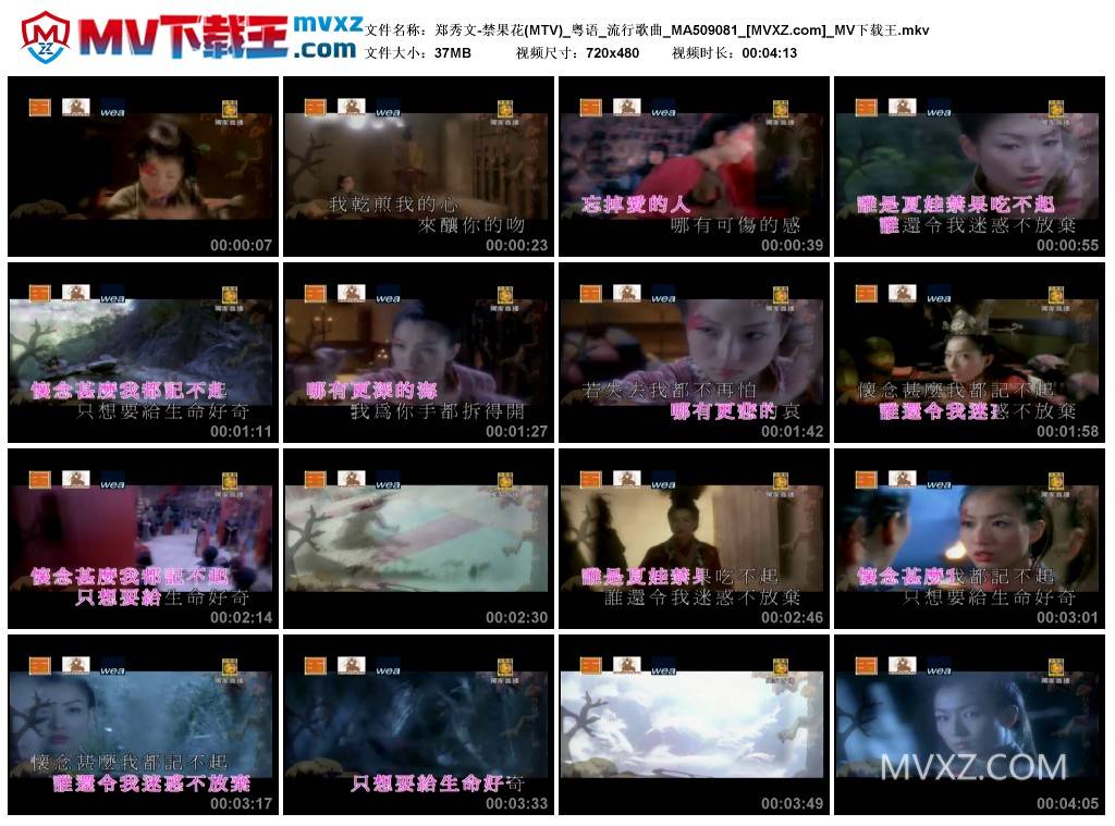 郑秀文-禁果花(MTV)_粤语_流行歌曲_MA509081